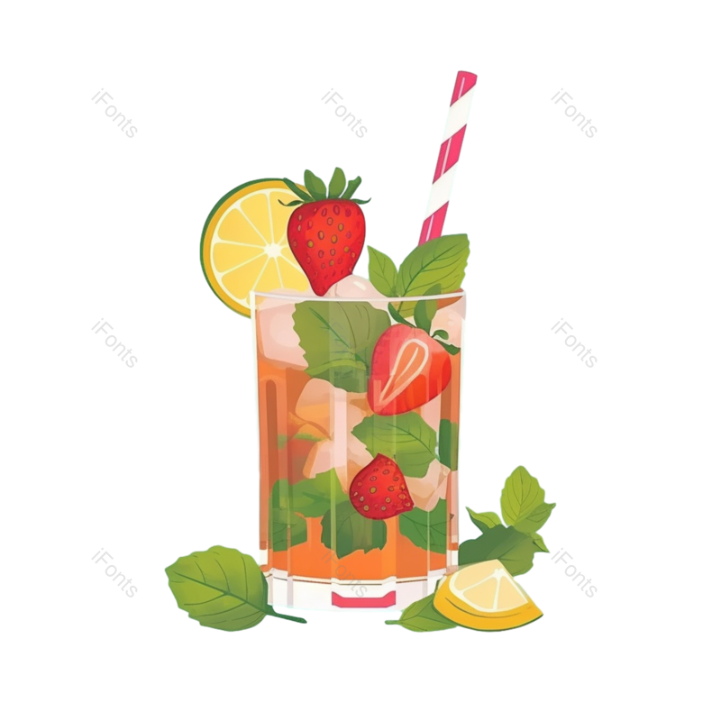 叶子图片,清新元素,健康食物PNG,扁平化设计免抠素材